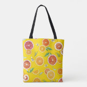 Oranje segmenten #patroon #trendy #style tote bag (Achterkant)