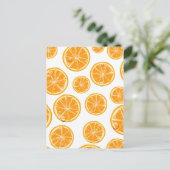 Oranje Segmenten  stijlpatroon. Briefkaart (Staand voorkant)