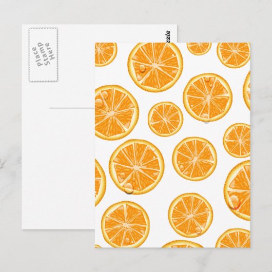 Oranje Segmenten  stijlpatroon. Briefkaart (Voorkant / Achterkant)