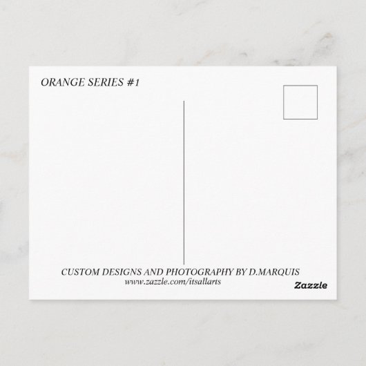 ORANJE SERIE #1 BRIEFKAART (Achterkant)