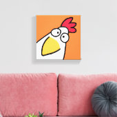 Oranje SERIEUS CHICKEN door Sandra Boynton Canvas Afdruk (Insitu (Woonkamer))