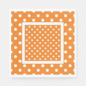 Oranje servetten met witte stippen (Voorkant)