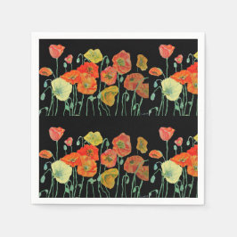Oranje Shabby Klaproos Decoratie Servet Doekjes Zw