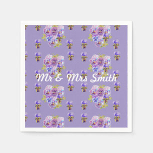 Oranje Shabby Poppy Decor Serviette Napkins Paars Servet