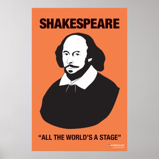 Oranje Shakespeare Classroom Poster (Voorkant)