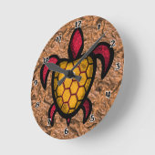 Oranje Shell Turtle Wall-klok Ronde Klok (Hoek)
