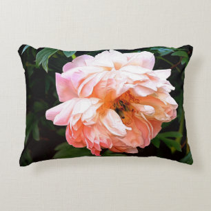 Oranje Sherbert Romantic Peony Accent Kussen