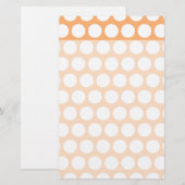 Oranje Sherbet en White Polka Dots Briefpapier (Voorkant / Achterkant)
