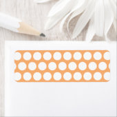 Oranje Sherbet en White Polka Dots Etiket (Insitu)