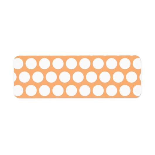 Oranje Sherbet en White Polka Dots Etiket (Voorkant)