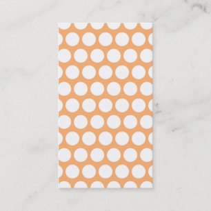 Oranje Sherbet en White Polka Dots Visitekaartje