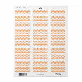 Oranje Sherbet en Witte Stippen Etiket (Full Sheet)