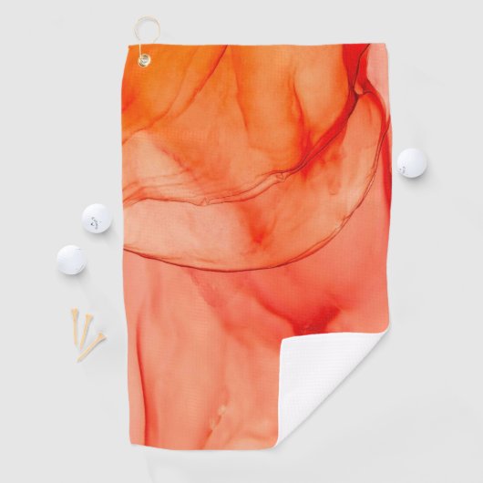 Oranje Sherbet Golfhanddoek (Insitu)