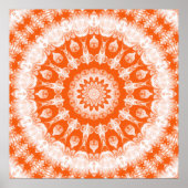 Oranje Sherbet Kaleidoscope Poster (Voorkant)