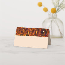 Oranje Shimmer Lights Place Card