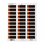 Oranje Shimmer Lights Retouradreslabels Etiket (Full Sheet)