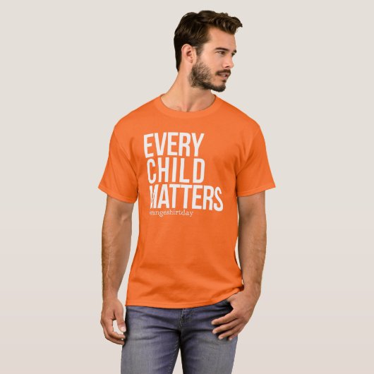 Oranje Shirt, elk kind maakt uit T-shirt (Voorkant volledig)
