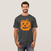 Oranje Shirt Jack-O-Lantern Pumpkin Halloween (Voorkant volledig)