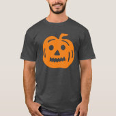 Oranje Shirt Jack-O-Lantern Pumpkin Halloween (Voorkant)