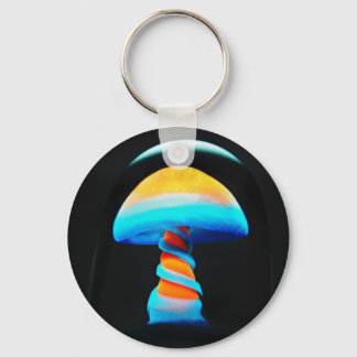 Oranje Shroom Sleutelhanger