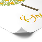 Oranje sierboom poster (Hoek)