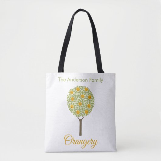 Oranje sierboom tote bag (Voorkant)