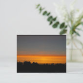 Oranje Silhouet Skyline Briefkaart (Staand voorkant)