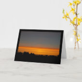 Oranje Silhouet Skyline Kaart (Gele Bloem)