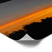 Oranje Silhouet Skyline Poster (Hoek)