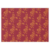 Oranje silhouetbladeren op rood tafelkleed (Voorkant (Horizontaal))