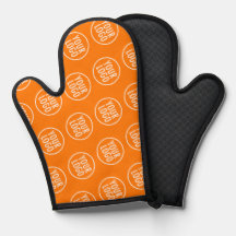 Oranje Siliconen Oven Mitt met Custom Logo Pattern