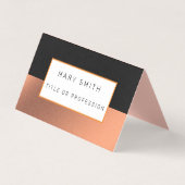 Oranje Silver Black Luxury Visitekaartje (Voorkant)