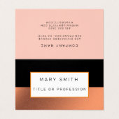 Oranje Silver Black Luxury Visitekaartje (Buitenkant ongevouwen)