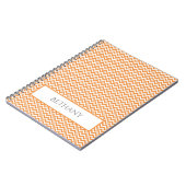 Oranje Simple Chevron Personalized Notitieboek (Linkerzijde)