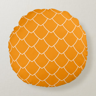 🧡 Oranje Sintjesculeur Stof gedrukt Rond Kussen