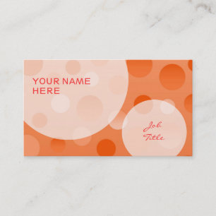 Oranje sjabloonbubbles voor Fizz-visitekaartjes Visitekaartje