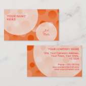 Oranje sjabloonbubbles voor Fizz-visitekaartjes Visitekaartje (Voorkant / Achterkant)