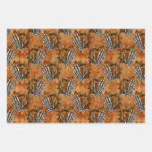 Oranje Skelet Skelet Handen op Oranje Inpakpapier Vel (Voorkant)