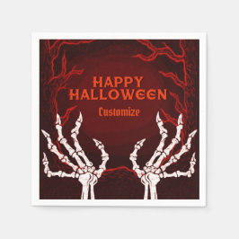 Oranje Skelethanden Servet