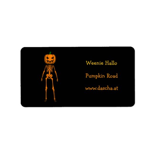 Oranje Skeleton Etiket (Voorkant)