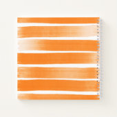 Oranje Sketchbook Stripes Jouw naam Journal Notitieboek (Achterkant)