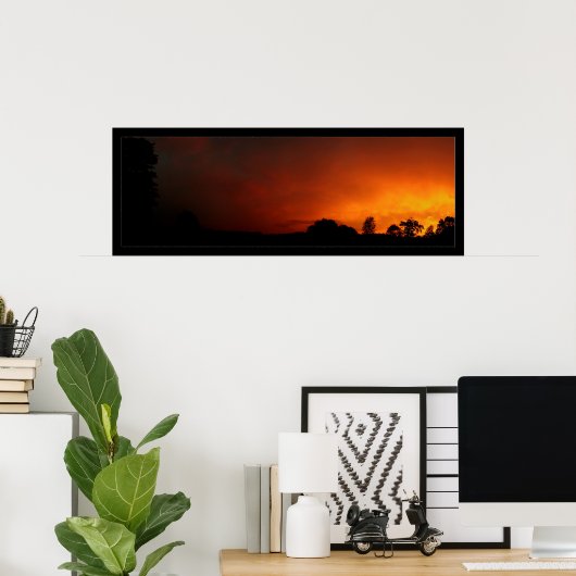 Oranje Skies Poster (Thuiskantoor)