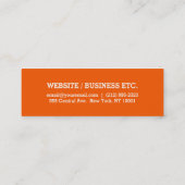 Oranje Skinny en Eenvoudig visitekaartje van de Do (Achterkant)