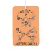Oranje Skull and Crossbones vleermuizen geesten Luchtverfrisser (Voorkant)