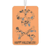 Oranje Skull and Crossbones vleermuizen geesten Luchtverfrisser (Achterkant)