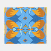 Oranje Sky Fleece Blanket Deken (Voorkant (Horizontaal))