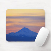 Oranje Sky Snow Capped Blue Mountain Muismat (Met muis)