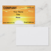 Oranje Sky Sunset Sunrise yellow Visitekaartje (Voorkant / Achterkant)