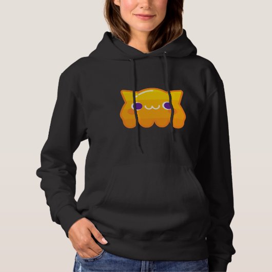 Oranje sleuf hoodie (Voorkant)