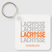Oranje Sleutelhanger van lacrosse Word (Voorkant)